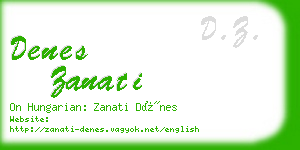 denes zanati business card